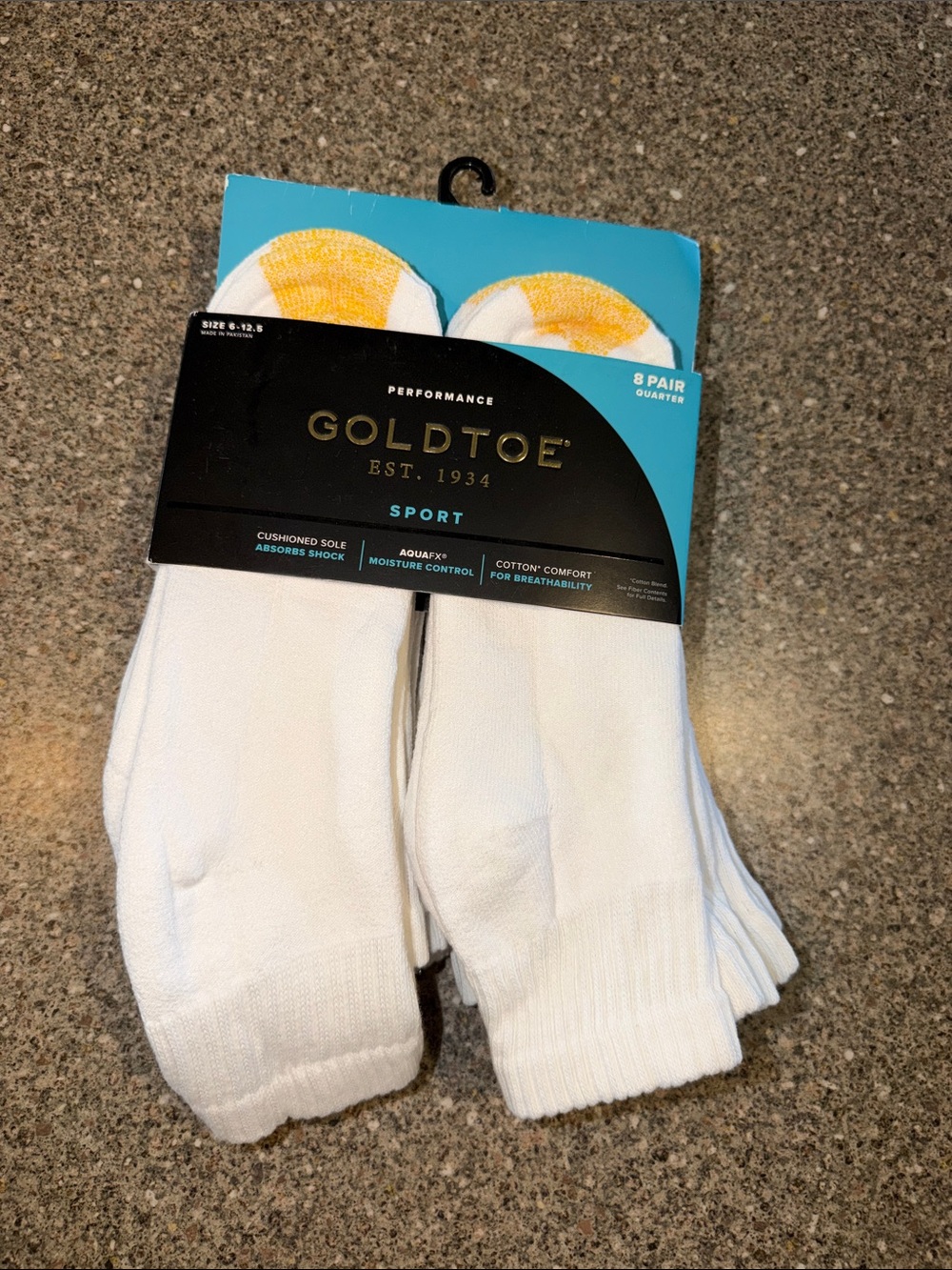 Gold Toe White Athletic Quarter Socks - 8 Pack